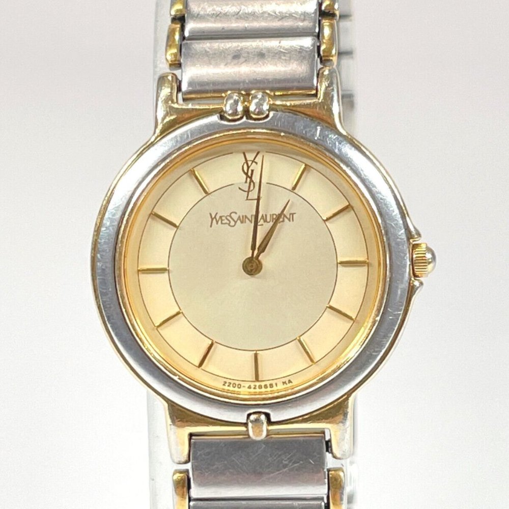 Yves Saint Laurent Gold and Silver Women's Watch